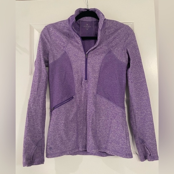 Athleta Tops - Athleta Purple Quarter-Zip Pullover, size XS